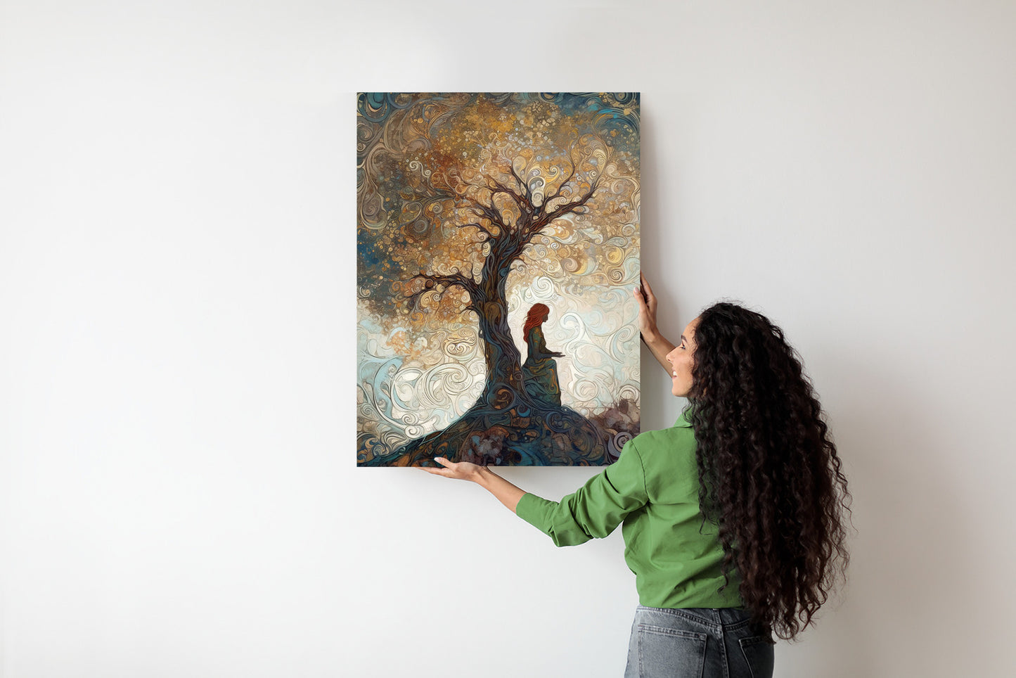 Poster Frau Und Der Baum Des Lebens