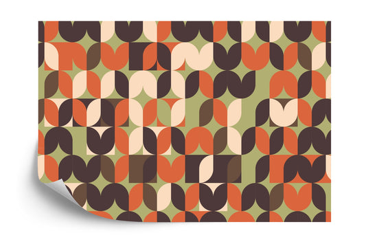 Fototapete Retro Pattern, Geometric Colorful Abstract