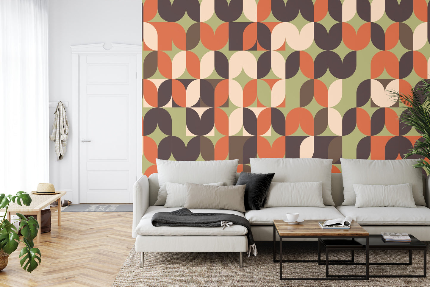 Fototapete Retro Pattern, Geometric Colorful Abstract