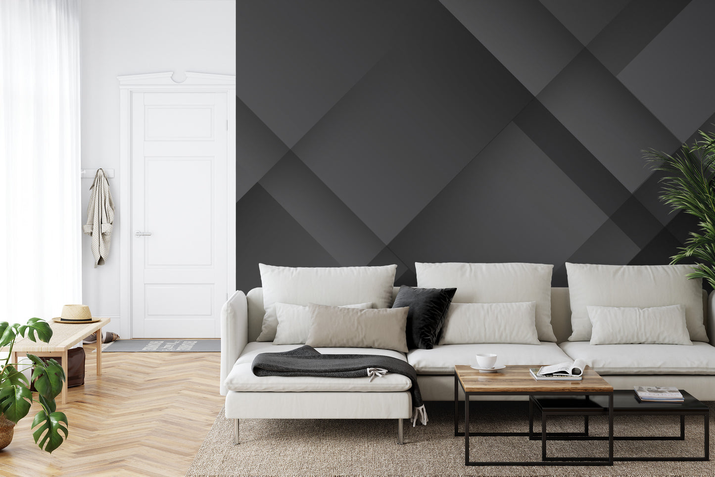 Fototapete Abstract Black Background. Abstract Graphic Design Banner Pattern Background Template.