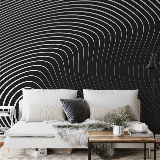 Fototapete Of The Gray Pattern Of Lines . Eps10.
