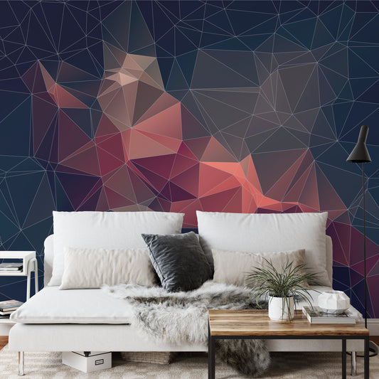 Fototapete Abstract Retro Colortriangle Background,