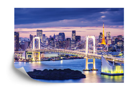 Fototapete Tokio Regenbogenbrücke