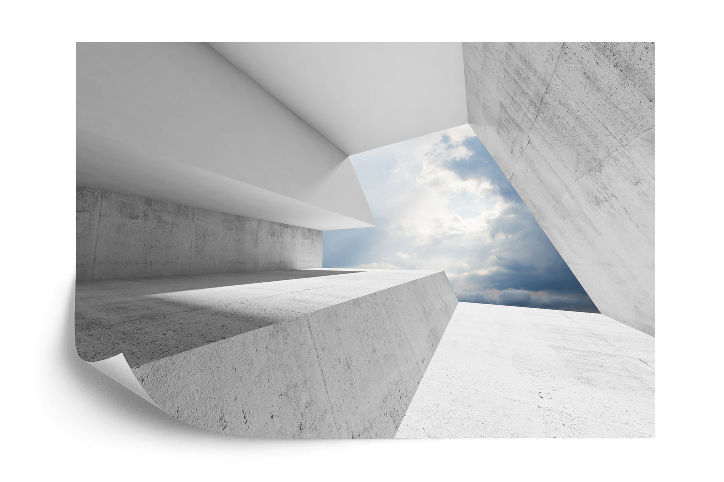 Fototapete 3D Tunnel - Himmel