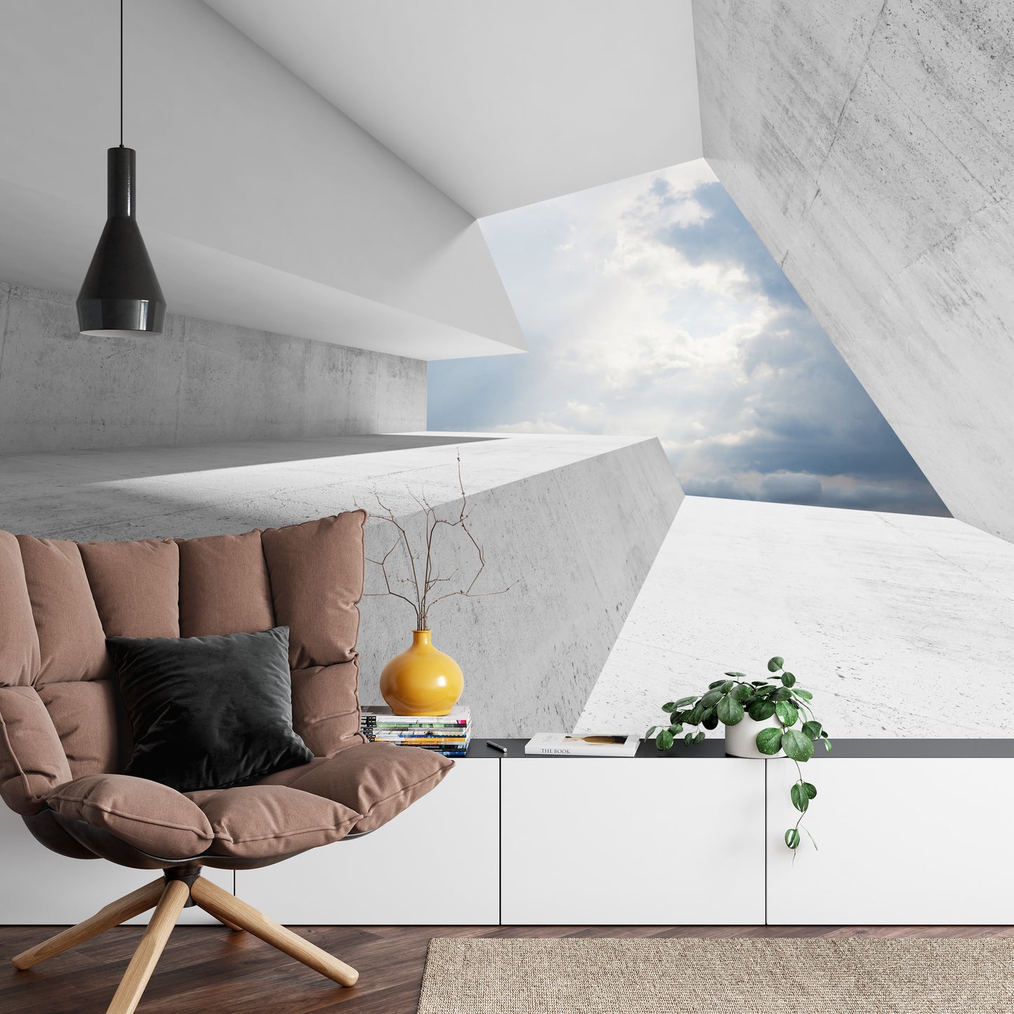 Fototapete 3D Tunnel - Himmel