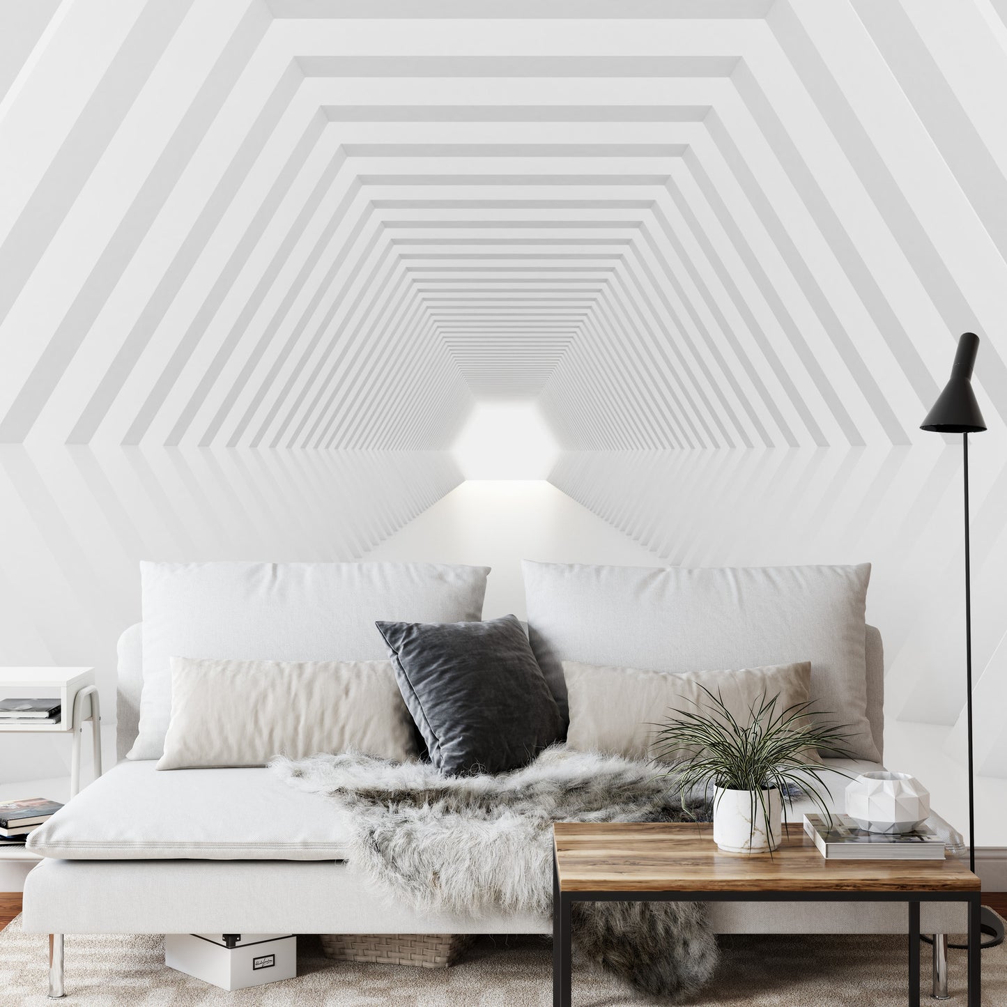 Fototapete 3D Tunnel - Fürs Schlafzimmer