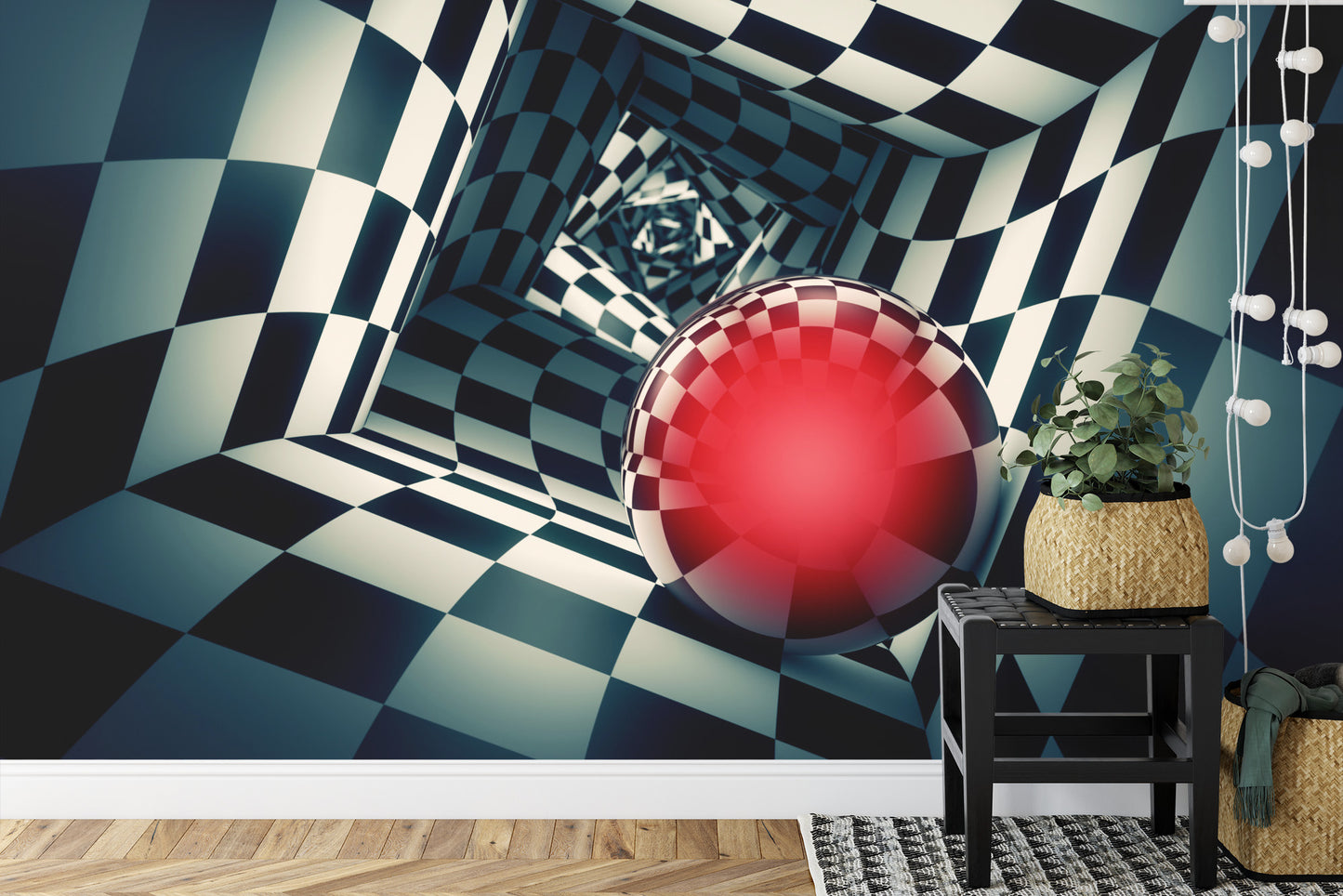 Fototapete Kugel 3D Im Tunnel