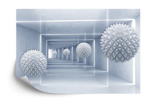 Fototapete 3D-Kugeln Im Tunnel