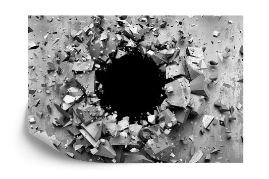 Fototapete Loch In Der Wand Beton 3D-Effekt