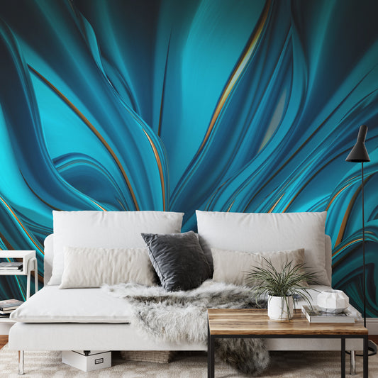 Fototapete Bright Background With A Volumetric Pattern And Print. 3D , 3D Rendering.