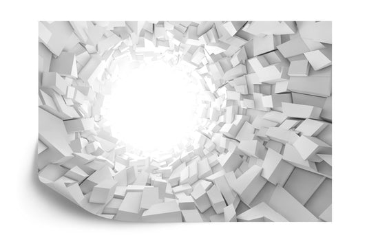 Fototapete Abstract Digital Background, 3 D Tunnel