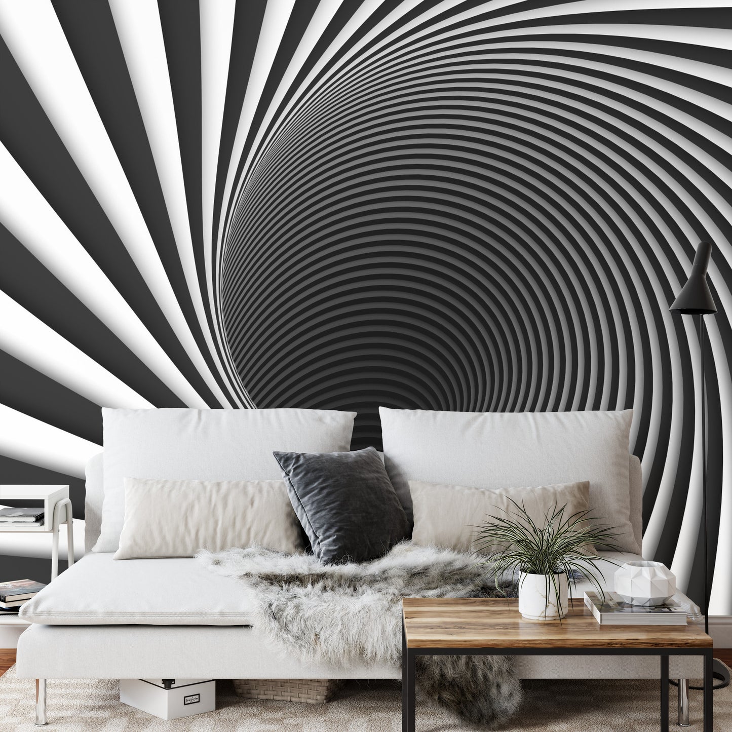 Fototapete Abstract Background Lines Black Hole 3D