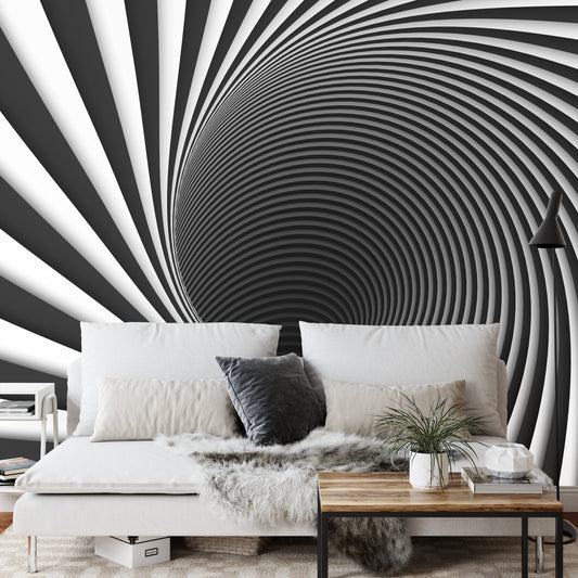 Fototapete Abstract Background Lines Black Hole 3D