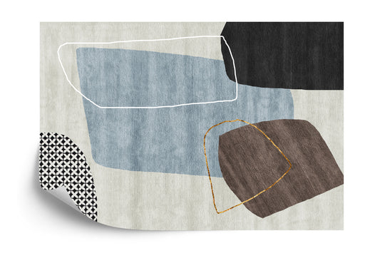 Fototapete Gold Geometric Background Art. Modern Grey Pattern,