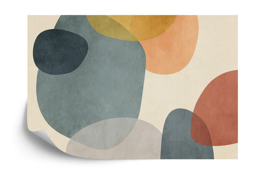 Fototapete Geometrische Abstraktion In Aquarellfarben