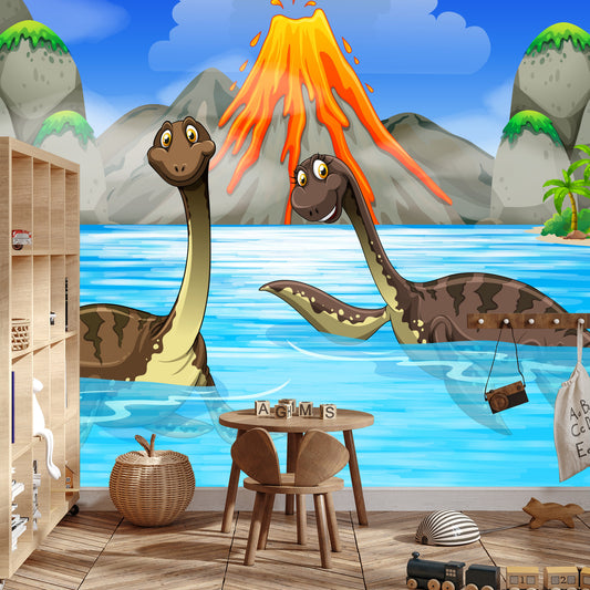 Fototapete Dinosaurier Im Wasser