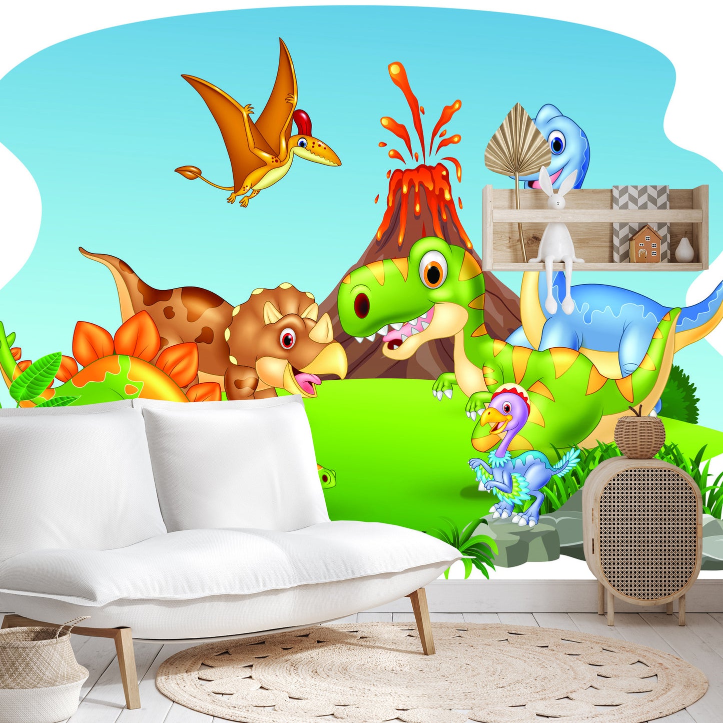 Fototapete Glückliche Dinosaurier
