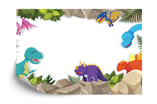 Fototapete Dinosaurier Auf Den Felsen