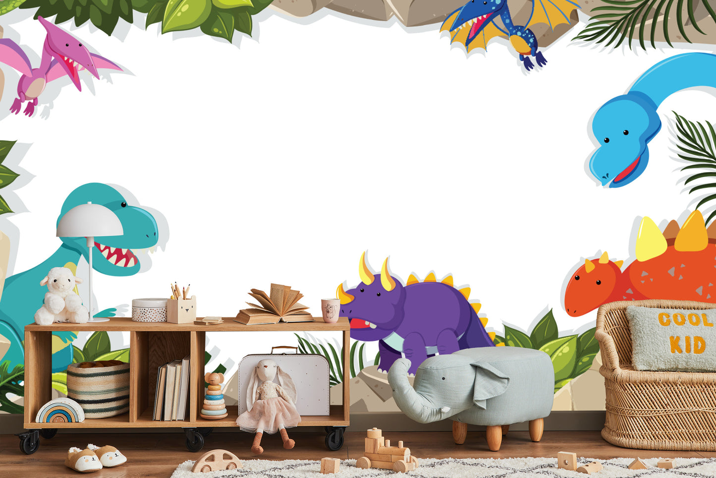 Fototapete Dinosaurier Auf Den Felsen
