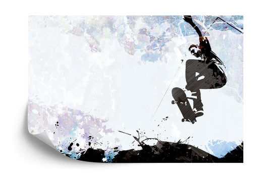 Fototapete Skateboarding Im Grafikstil