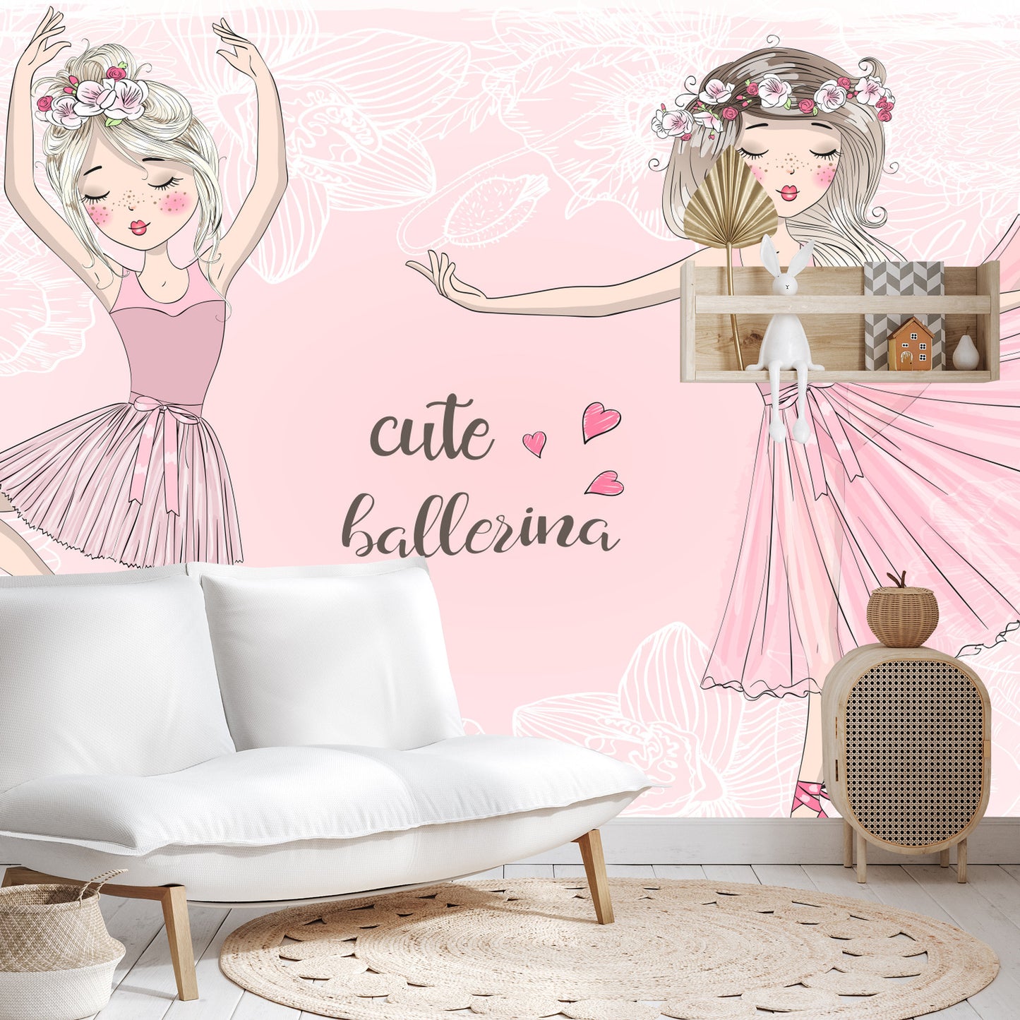 Fototapete Rosa Ballerinas