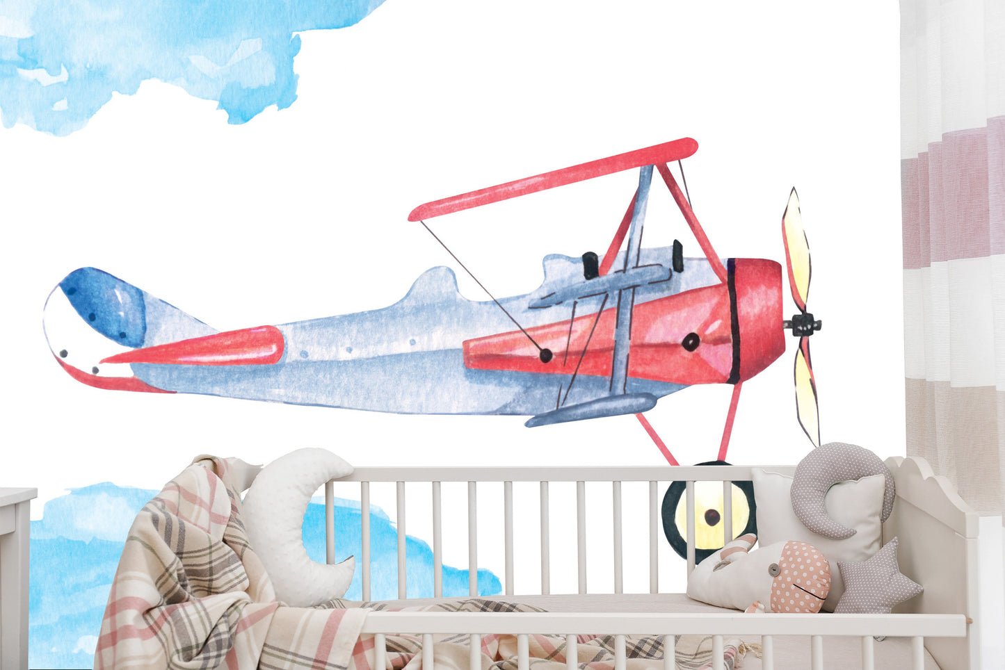 Fototapete Flugzeuge Mit Aquarell Gemalt