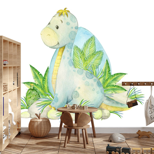 Fototapete Kleiner Dinosaurier Und Natur