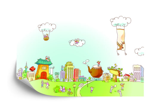 Fototapete Für Kinder - Die Stadt