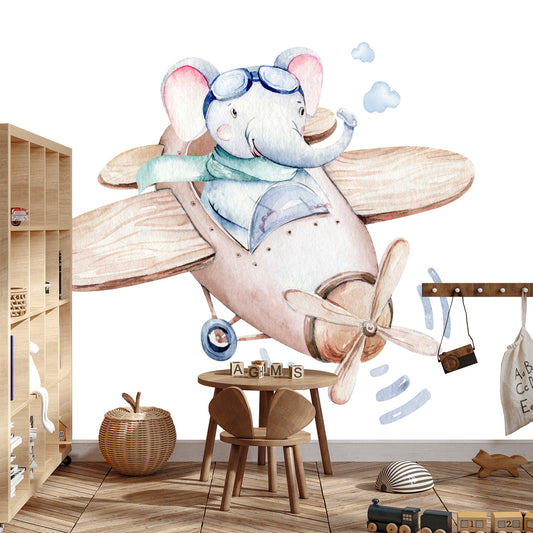 Fototapete Kleiner Elefant Im Flugzeug