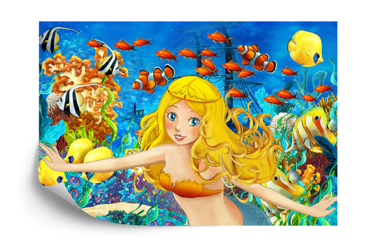 Fototapete Sirene Und Fische