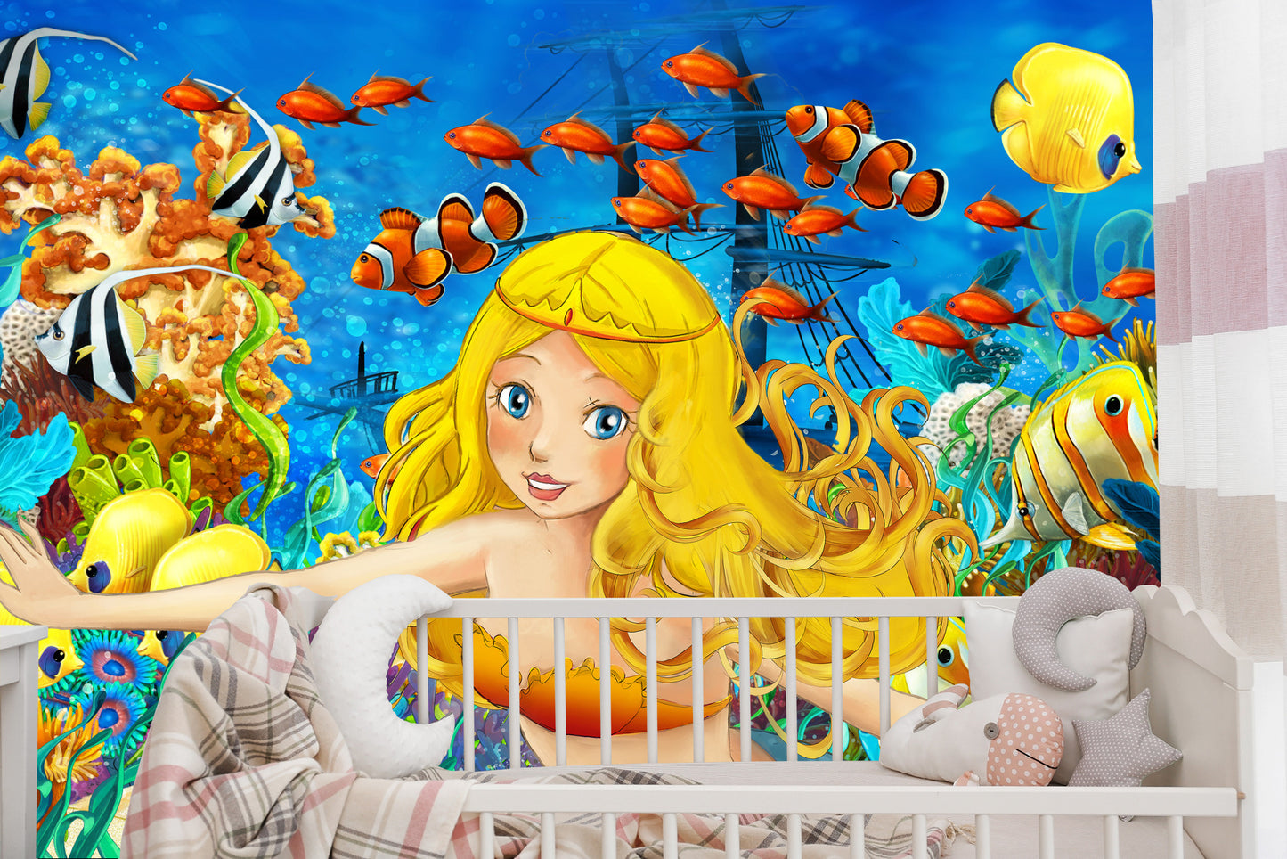 Fototapete Sirene Und Fische
