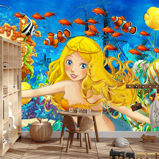 Fototapete Sirene Und Fische