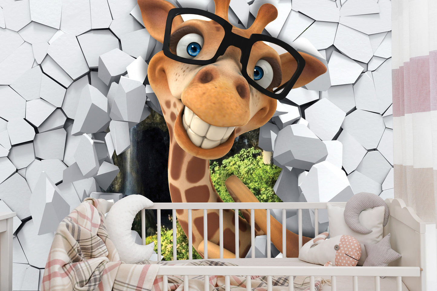 Fototapete Lachende Giraffe Mit Brille