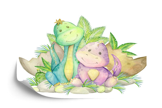 Fototapete Kleine Süße Dinosaurier