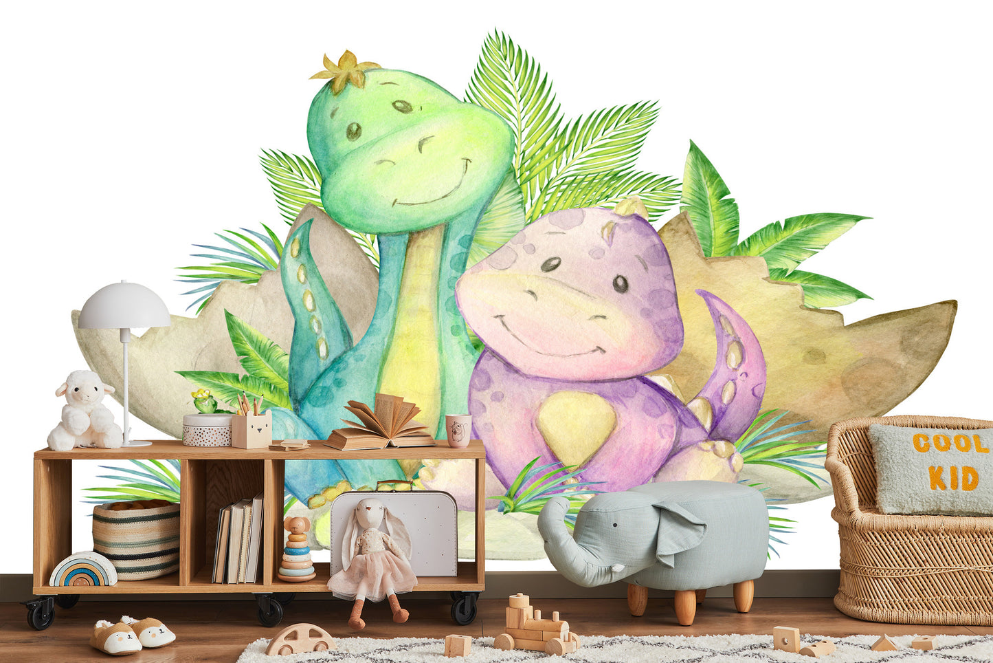 Fototapete Kleine Süße Dinosaurier