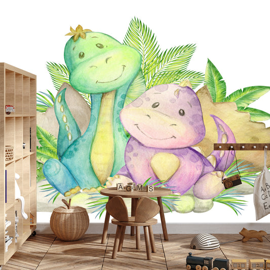 Fototapete Kleine Süße Dinosaurier