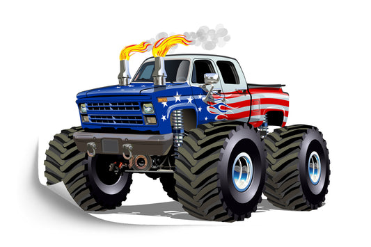 Fototapete Amerikanischer Monster Truck