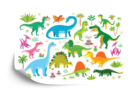 Fototapete Dinosaurier Wie Aus Zeichentrickfilmen