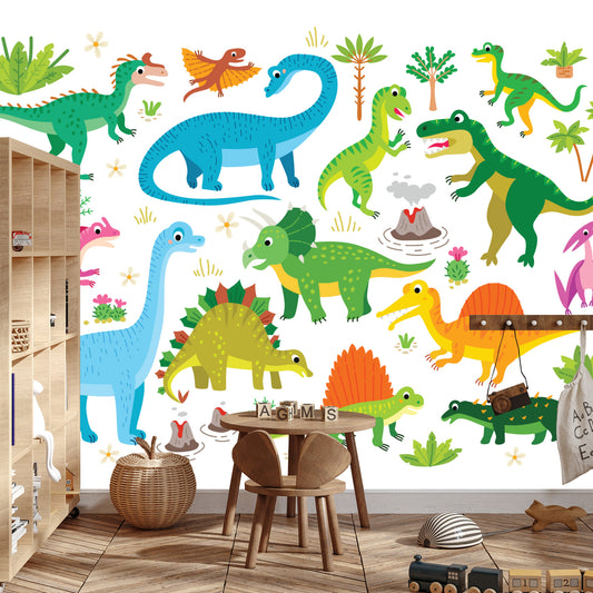 Fototapete Dinosaurier Wie Aus Zeichentrickfilmen
