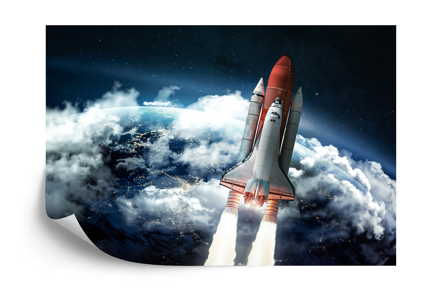 Fototapete Space Shuttle Verlässt Die Erde