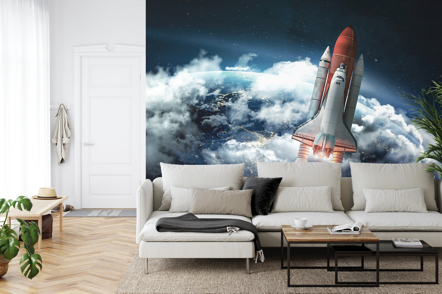 Fototapete Space Shuttle Verlässt Die Erde