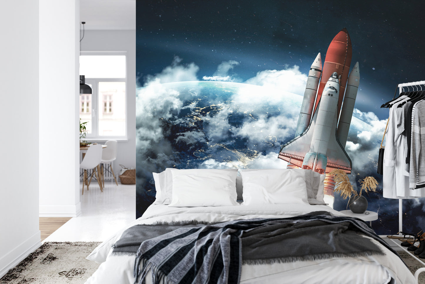 Fototapete Space Shuttle Verlässt Die Erde