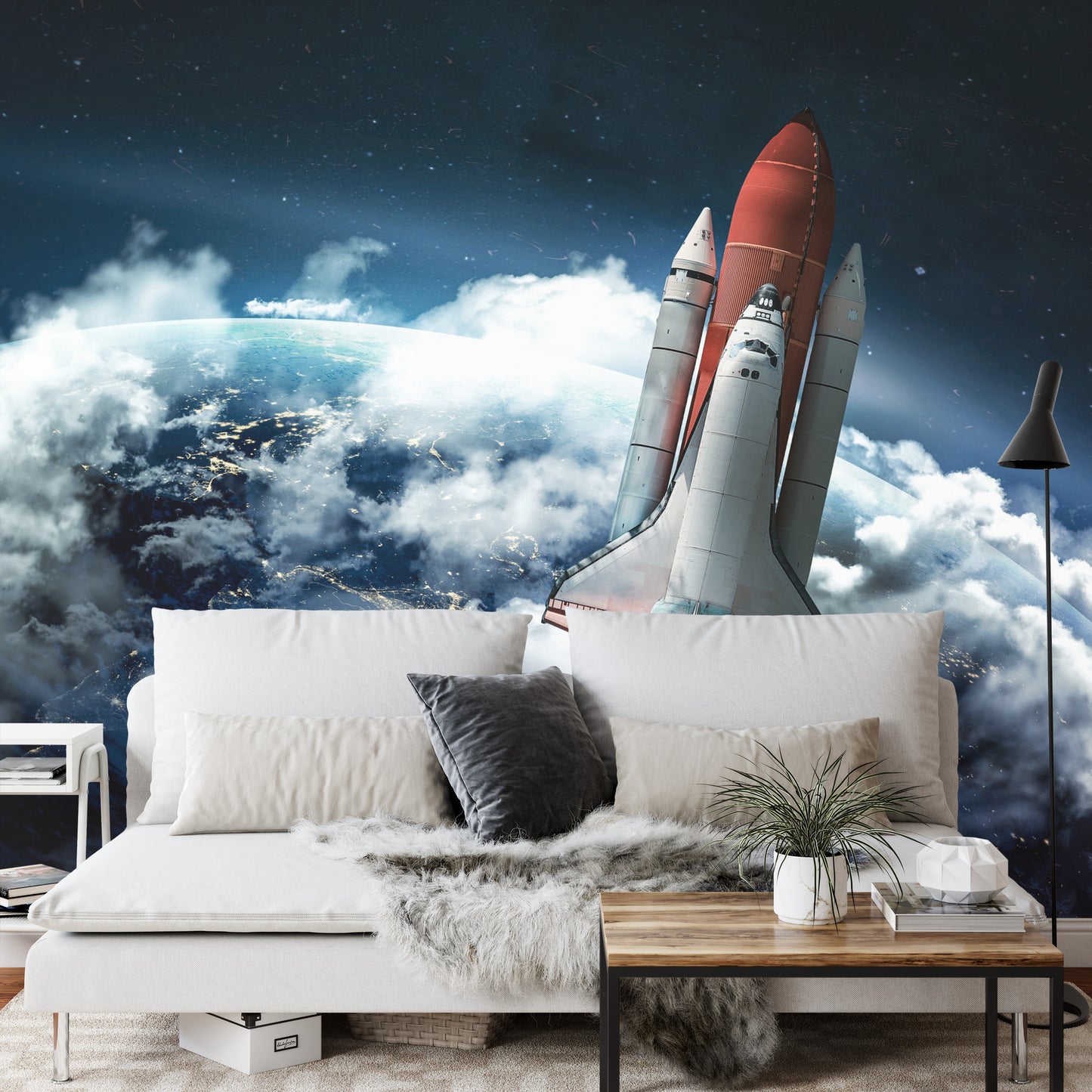 Fototapete Space Shuttle Verlässt Die Erde
