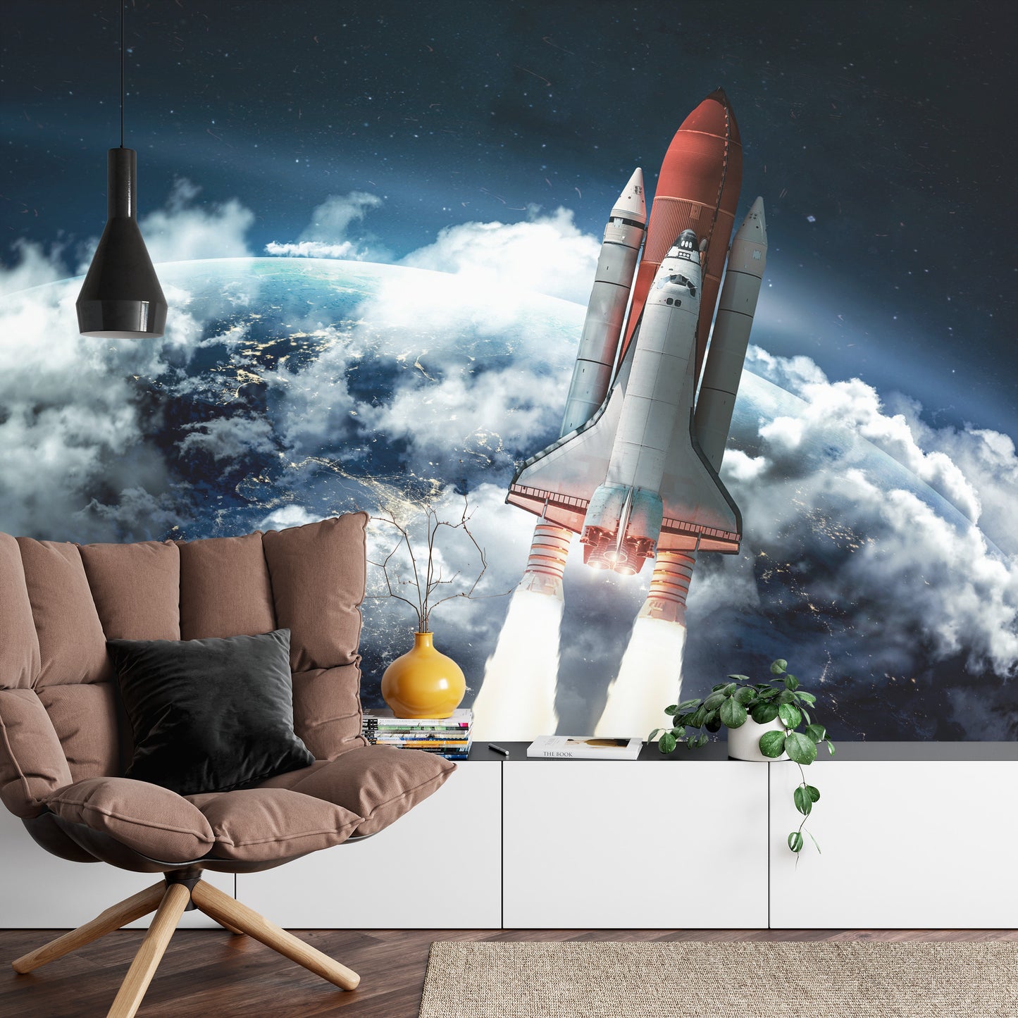 Fototapete Space Shuttle Verlässt Die Erde