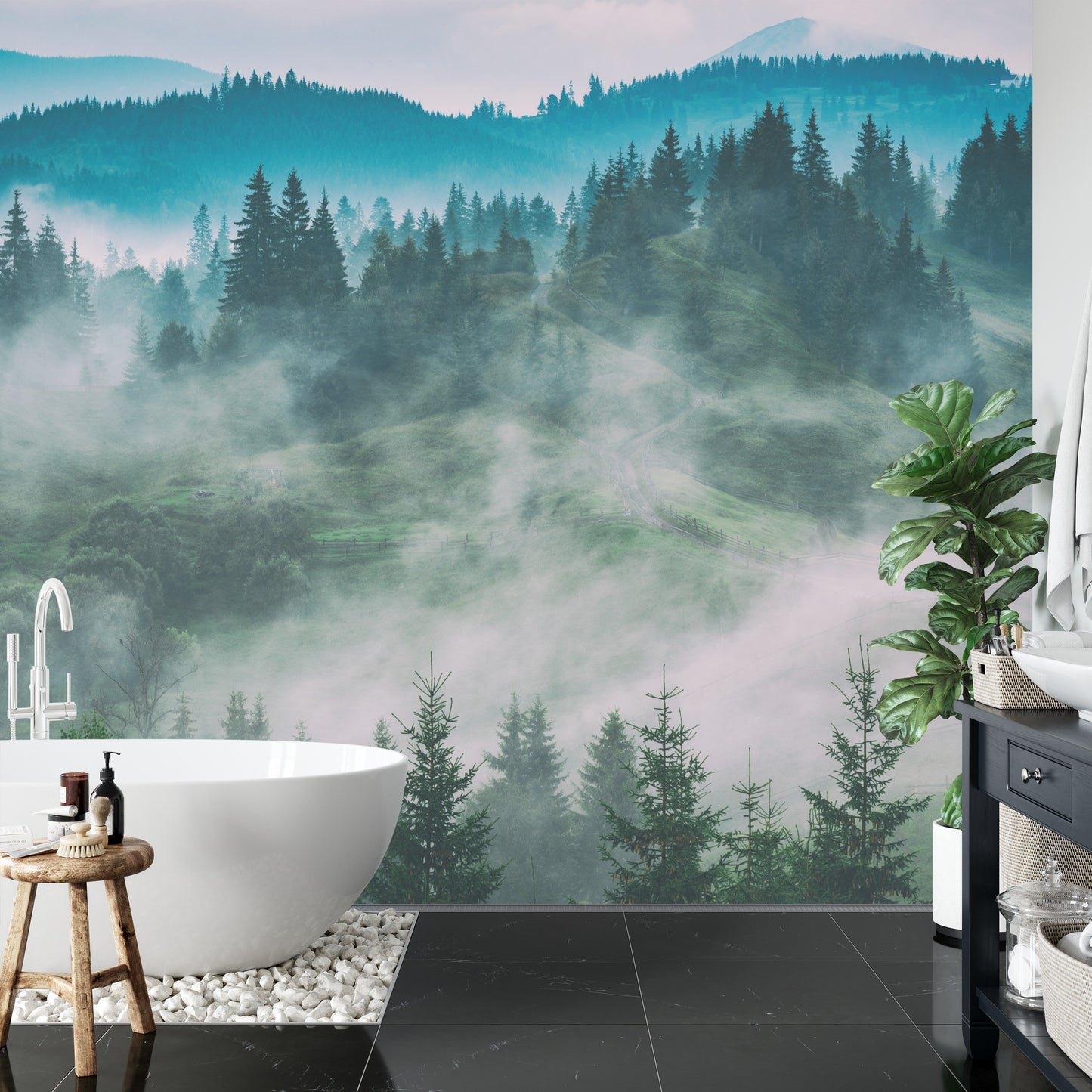 Fototapete Wald Im Nebel