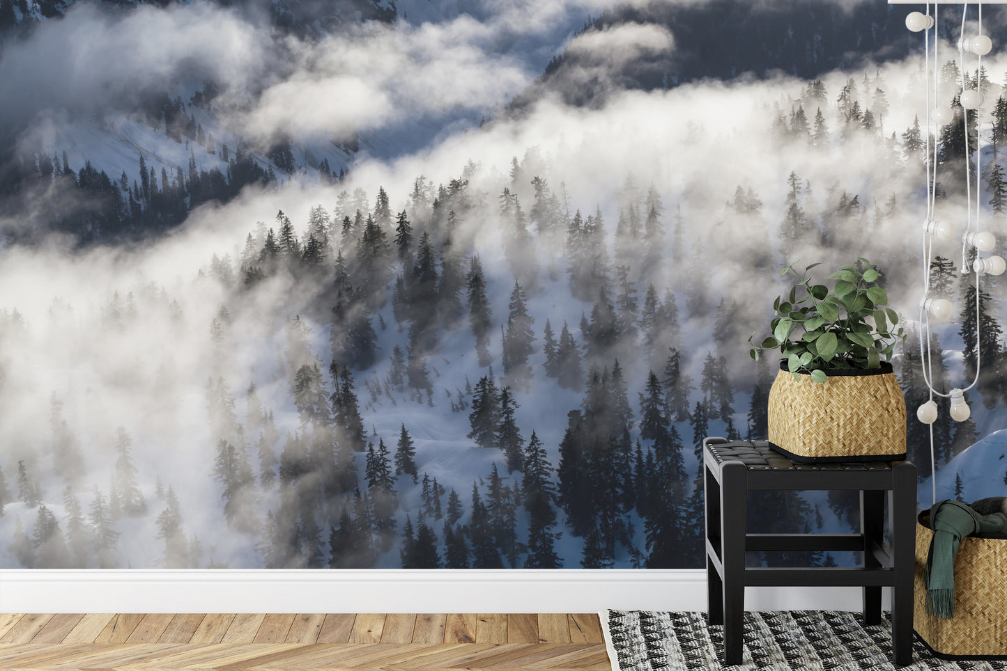 Fototapete Nebliger Wald