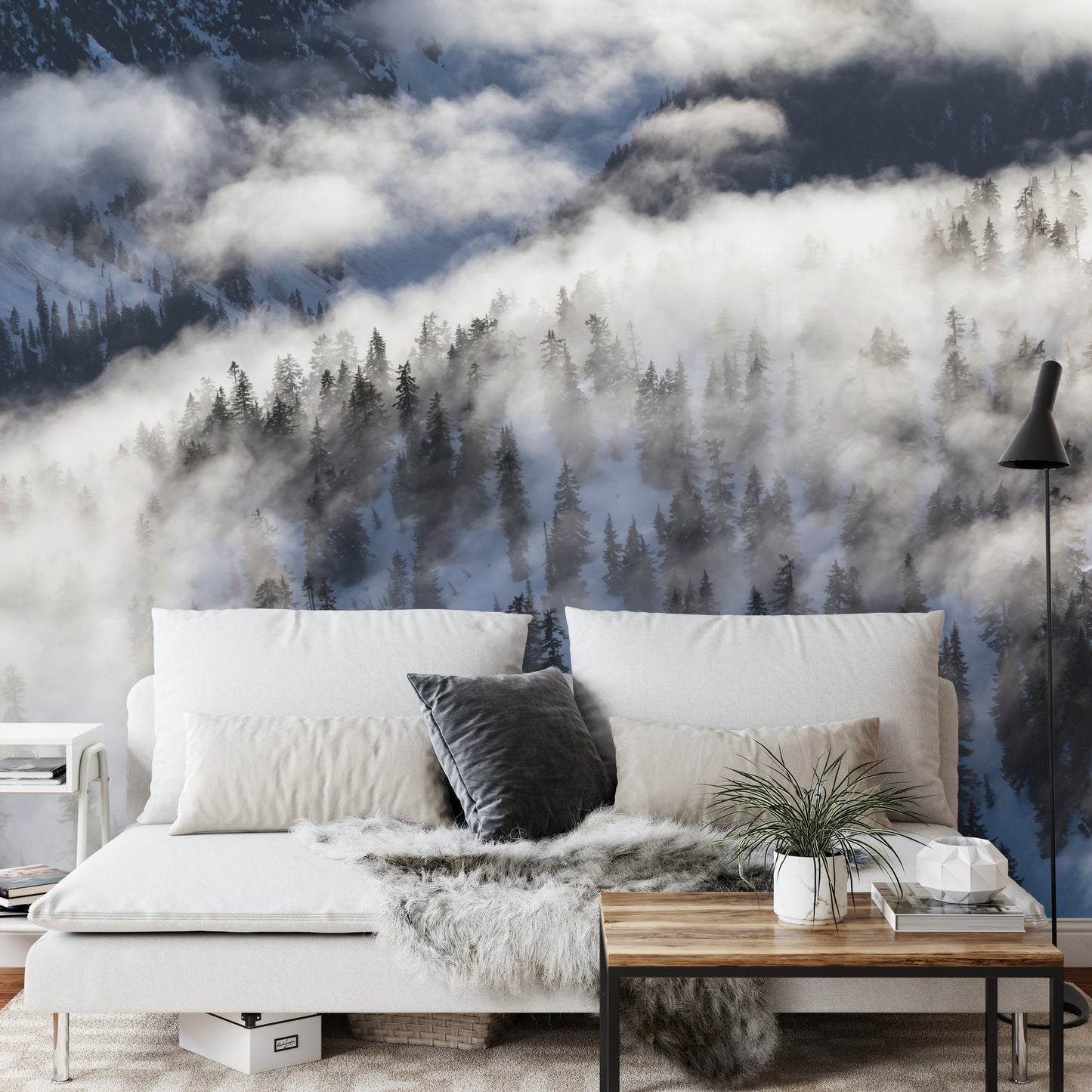 Fototapete Nebliger Wald