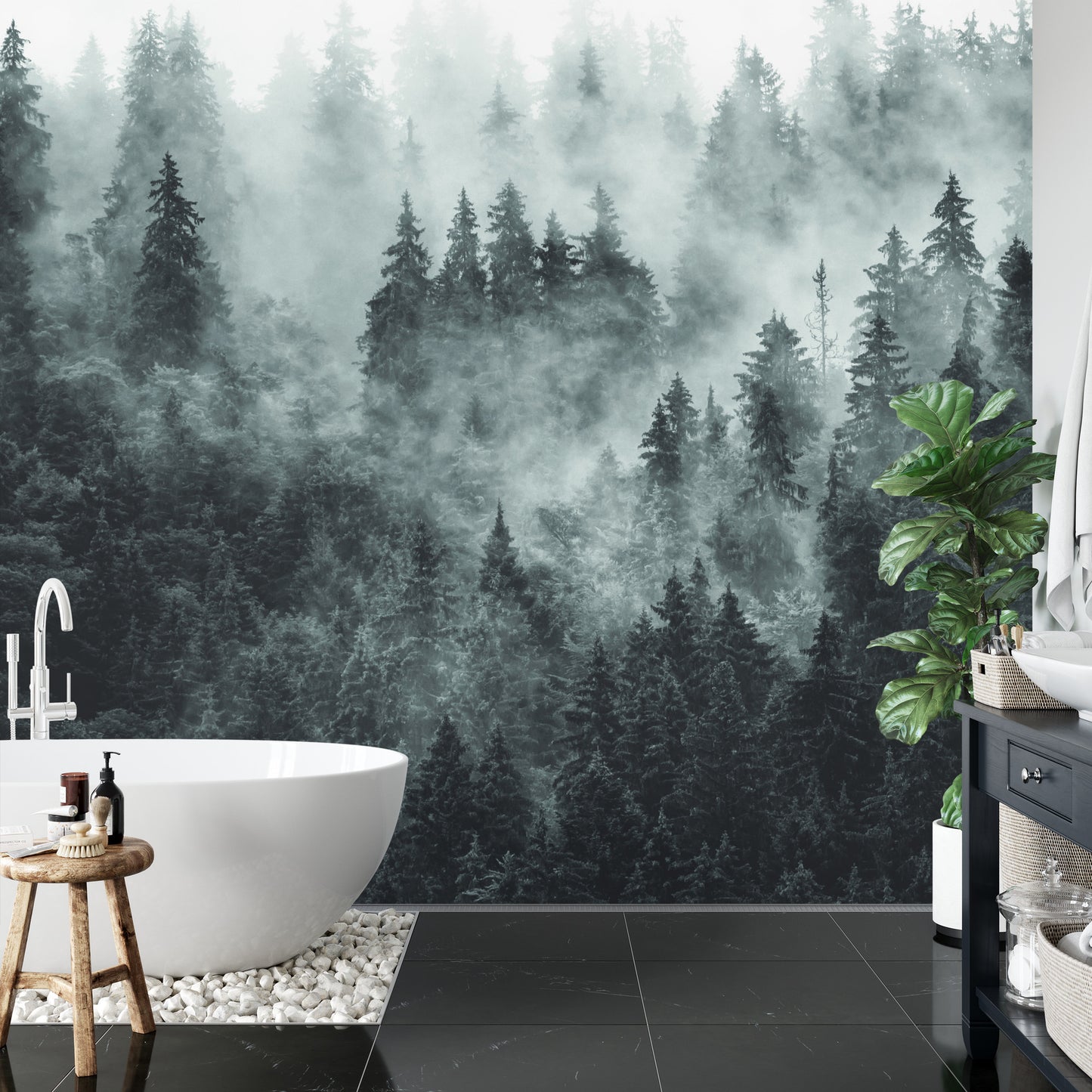 Fototapete Wald Im Nebel