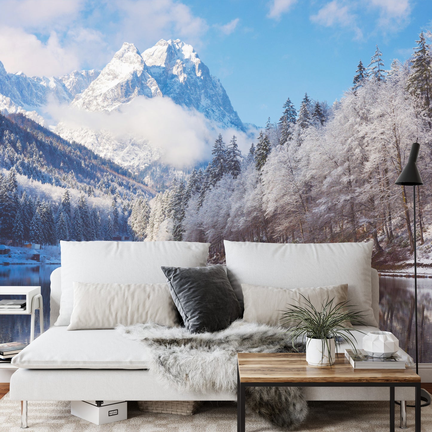 Fototapete Landschaft Berge Winter