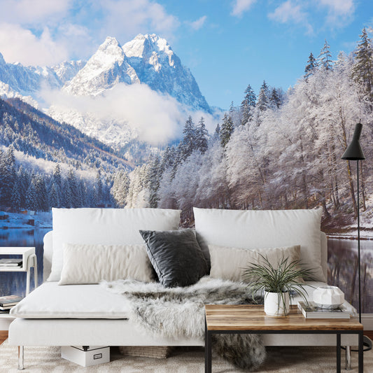 Fototapete Landschaft Berge Winter